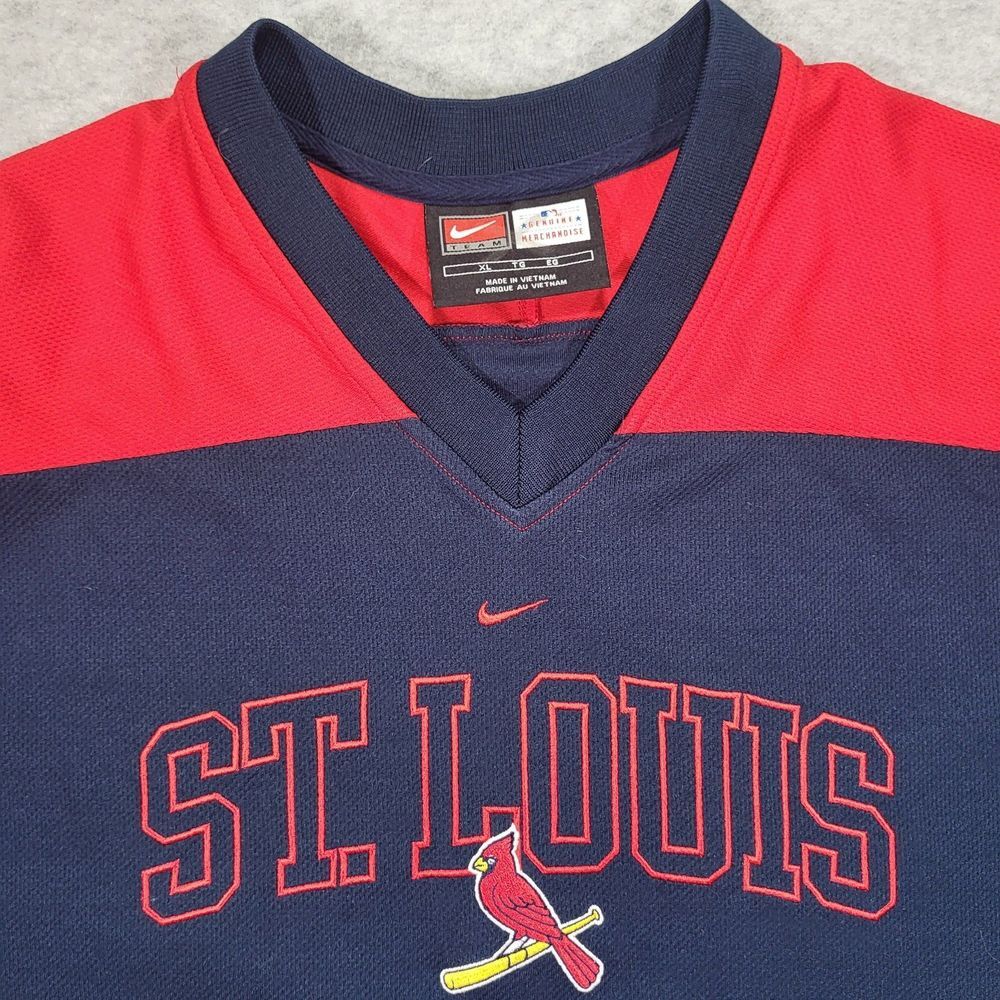 St. Louis Cardinals Men's XL Nike Team Blue‎ Red Short Sleeve Shirt